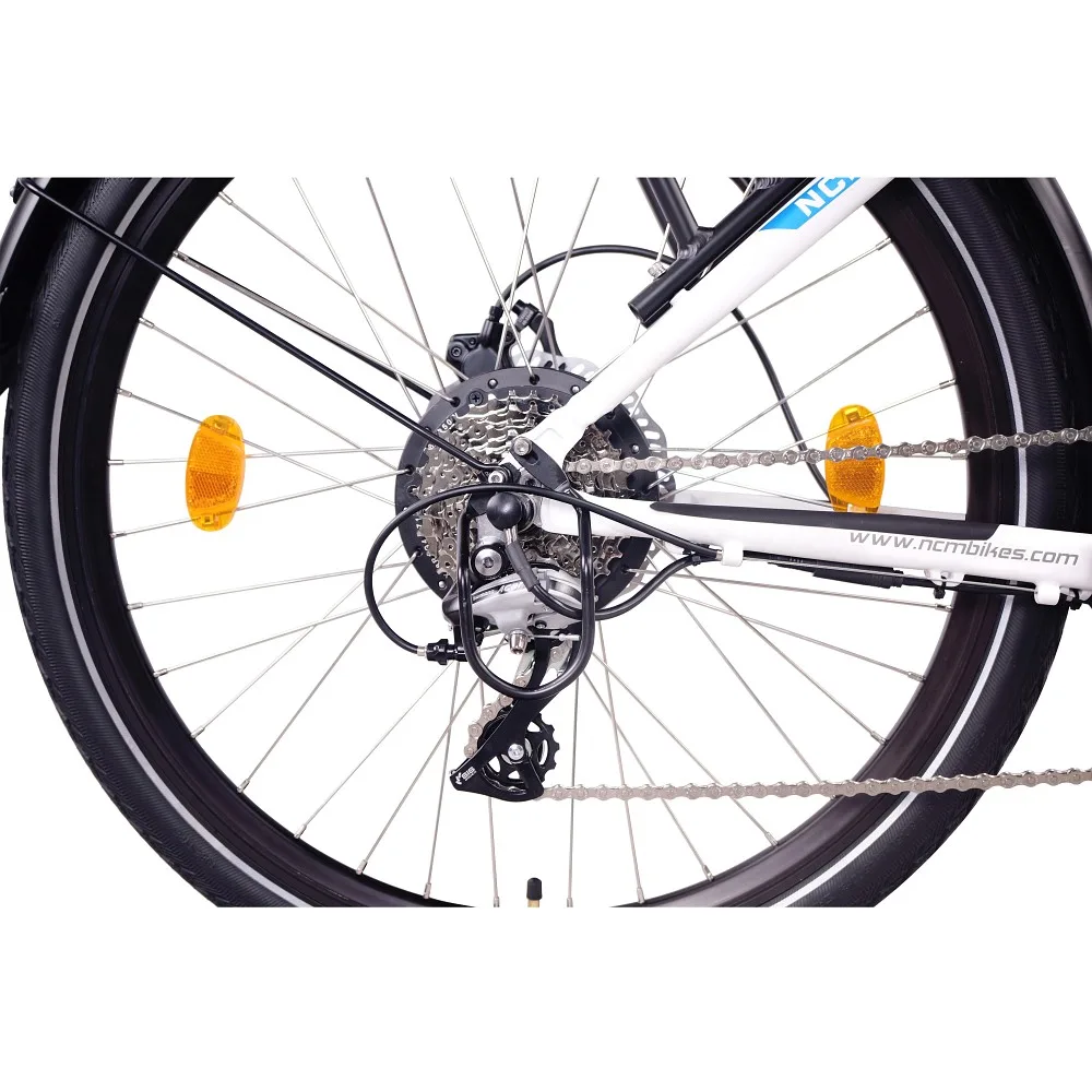 Schaltung am NCM Milano Plus E-Bike – Seitenansicht