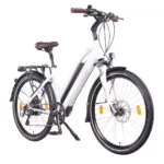 NCM Milano Plus E-Trekkingbike in Weiß 26-Zoll – komfortables Elektro-Trekkingrad für Stadtfahrten, Pendeln und längere Touren
