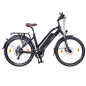 NCM Milano Plus E-Trekkingbike Schwarz 26-Zoll– robustes Elektro-Trekkingrad für lange Strecken und Alltagstouren
