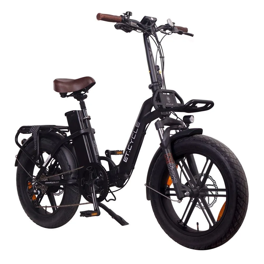ET.Cycle F1000 E-Faltrad 20-Zoll in Schwarz – stylisches, kompaktes E-Bike für urbane Fahrten und Pendler