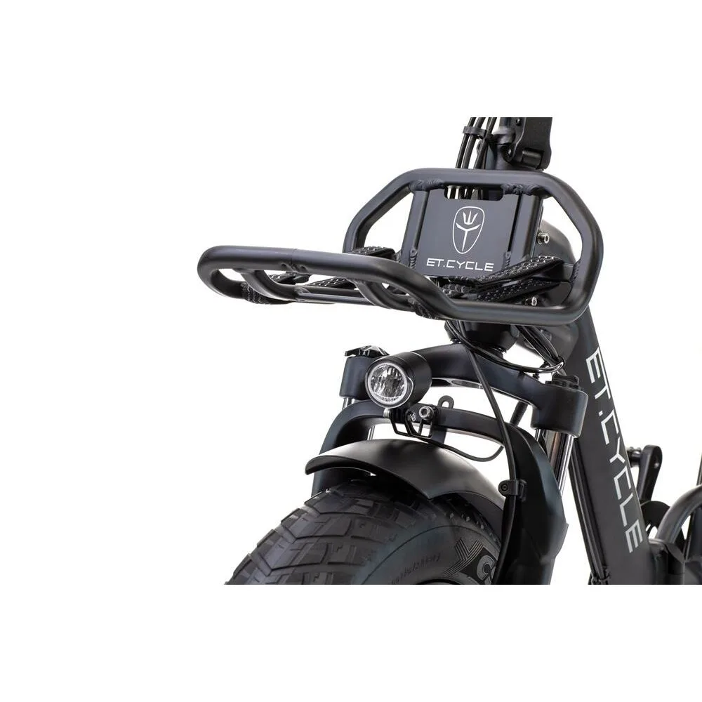 Gepäckträger vorne eines E-Bikes der Marke E-Bike ET.Cycle F1000 E-Faltrad