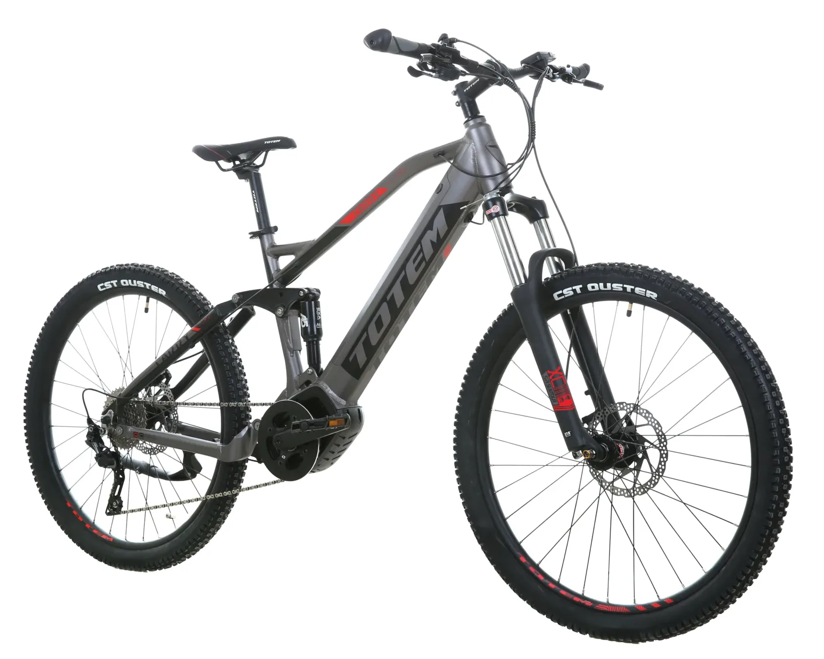 TOTEM Carry E-Mountainbike in Grau – robustes Elektro-MTB für anspruchsvolle Trails und Offroad-Abenteuer
