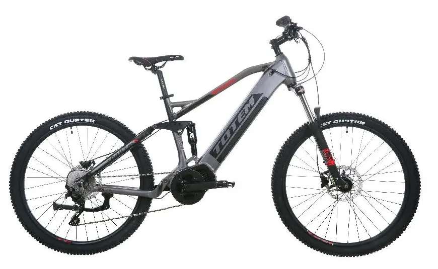 TOTEM Carry Pro E-Mountainbike in Grau – starkes Elektro-MTB für Offroad-Strecken und anspruchsvolle Trails