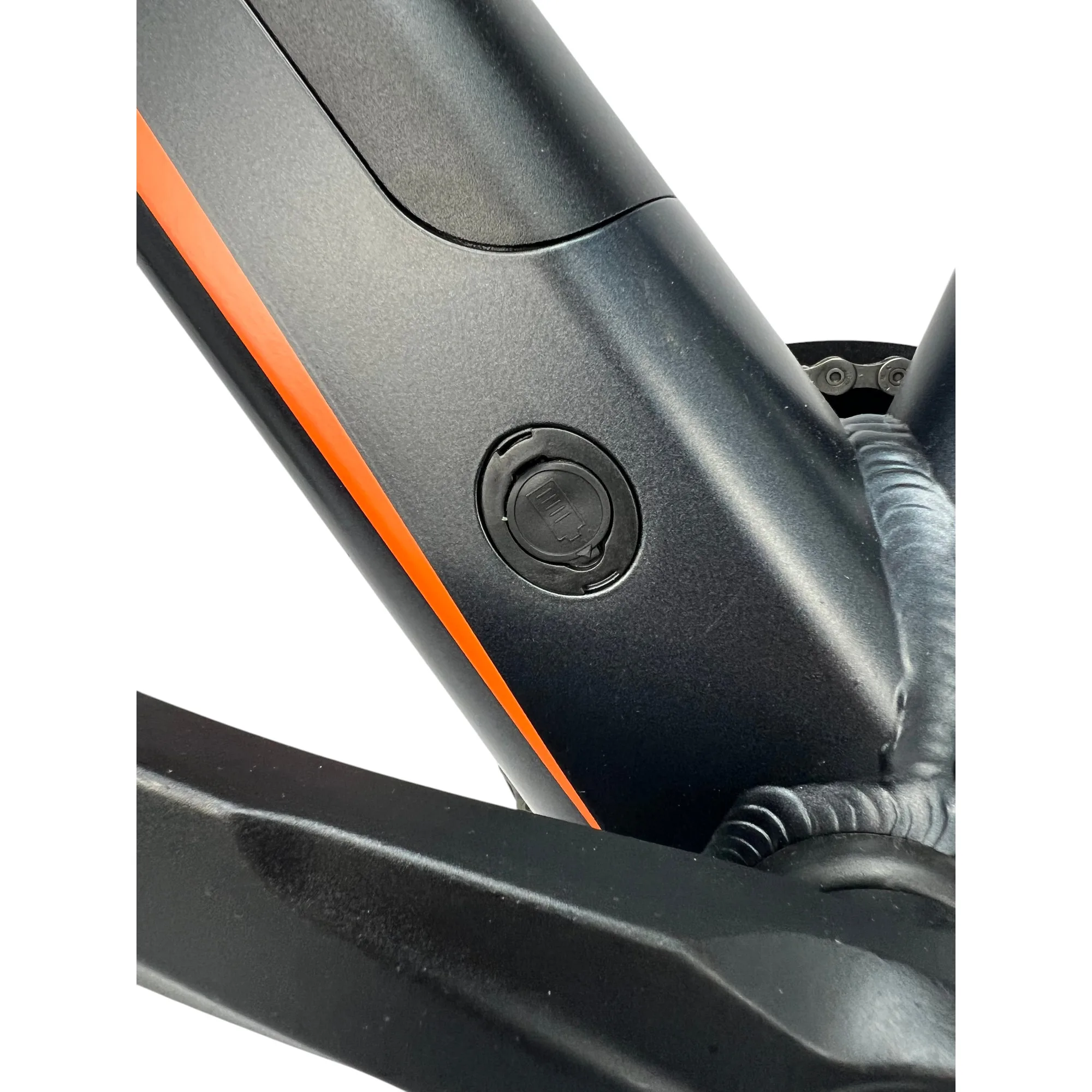 Teil des E-Bikes der Marke E-Rock X1 MTB