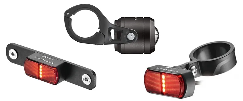 Leuchtenset als Teil eines E-Bike Zubehörs