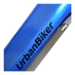 Nahaufnahme des Rahmens eines E-Bikes der Marke UrbanBiker UB100