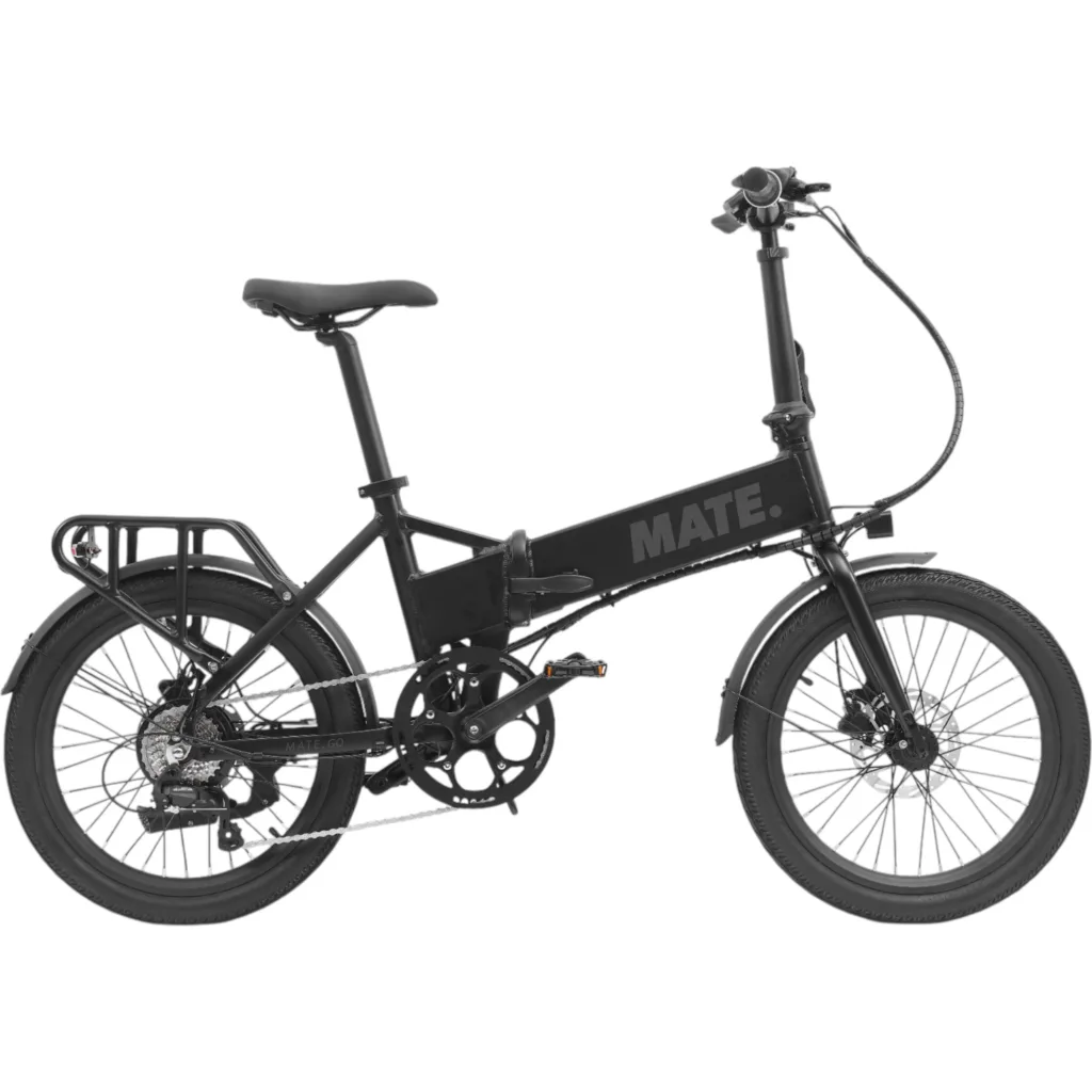 MATE GO E-Faltrad in Subdued Black – stylisches, kompaktes E-Bike für urbane Fahrten