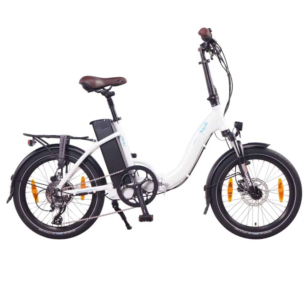 NCM Paris Plus E-Faltrad in Weiß – stylisches, kompaktes E-Bike für urbane Fahrten und Pendler