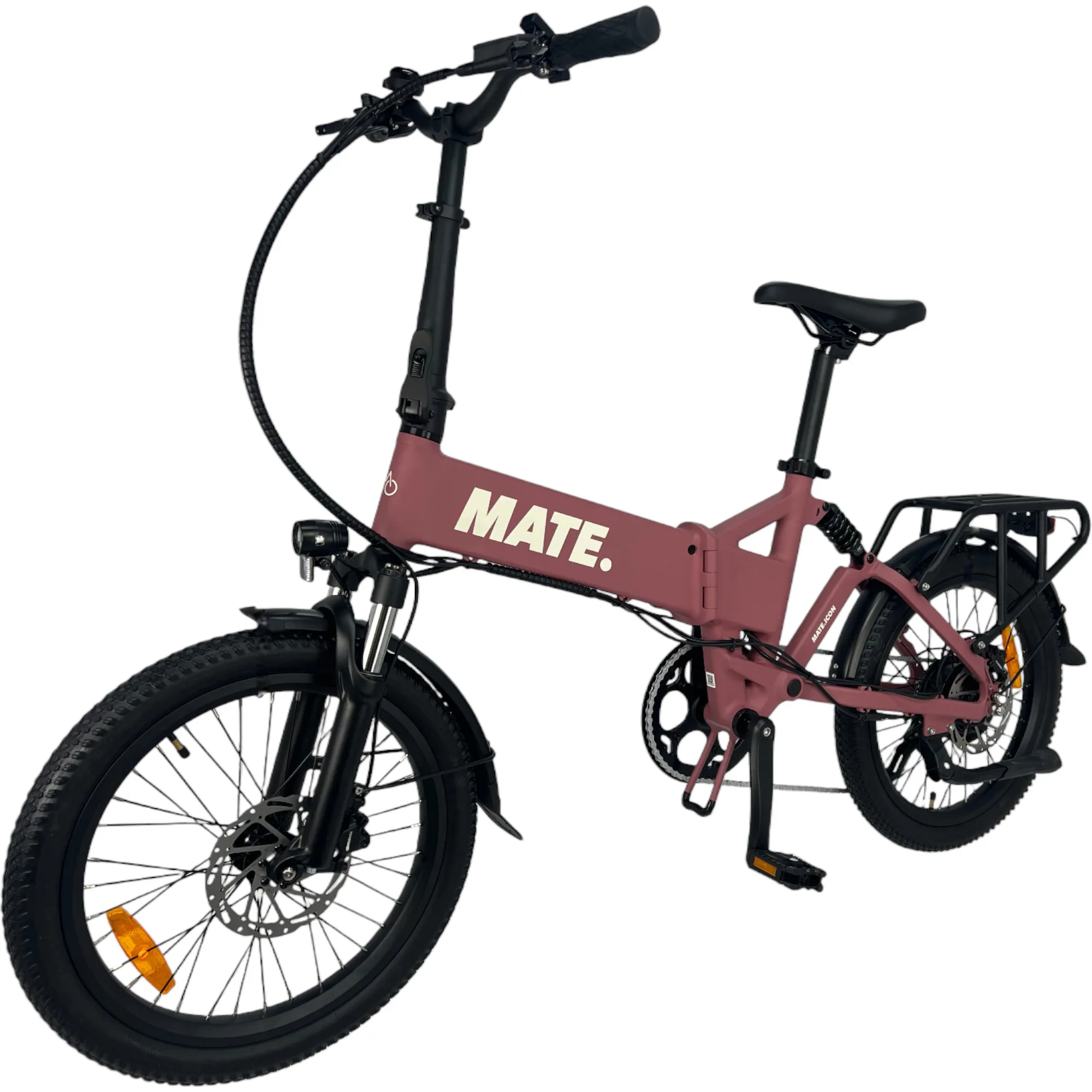 MATE ICON E-Faltrad in Soft Bloom – stylisches, faltbares E-Bike für urbane Fahrten