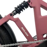 Detailaufnahme von Stoßdämpfern am MATE ICON Faltrad