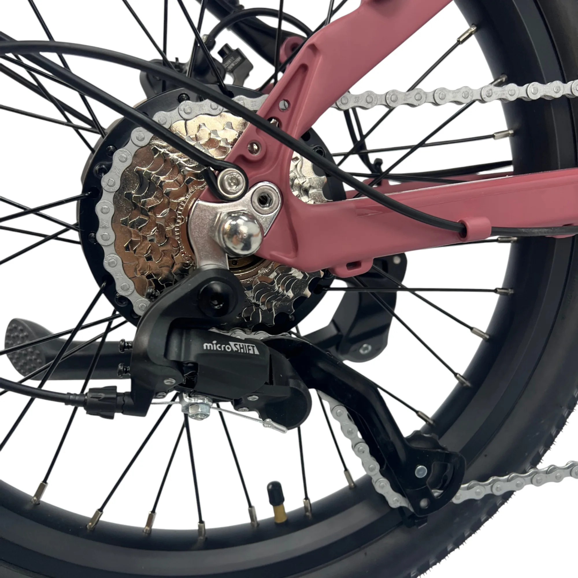 Heckmotor eines MATE ICON Faltrad E-Bikes – Detailaufnahme