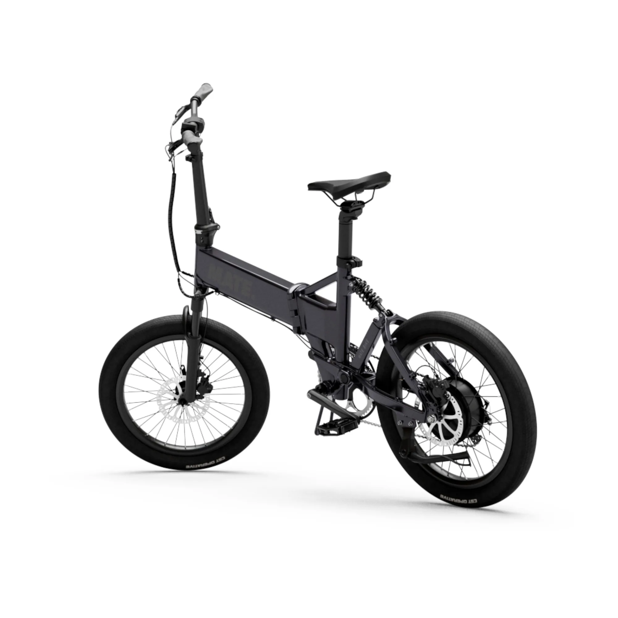 MATE FUSION E-Faltrad in Subdued Black – kompaktes, faltbares E-Bike für urbane Mobilität