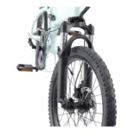 Federgabel eines Mate Icon Faltrad E-Bikes – Detailansicht in MARINA BREEZE