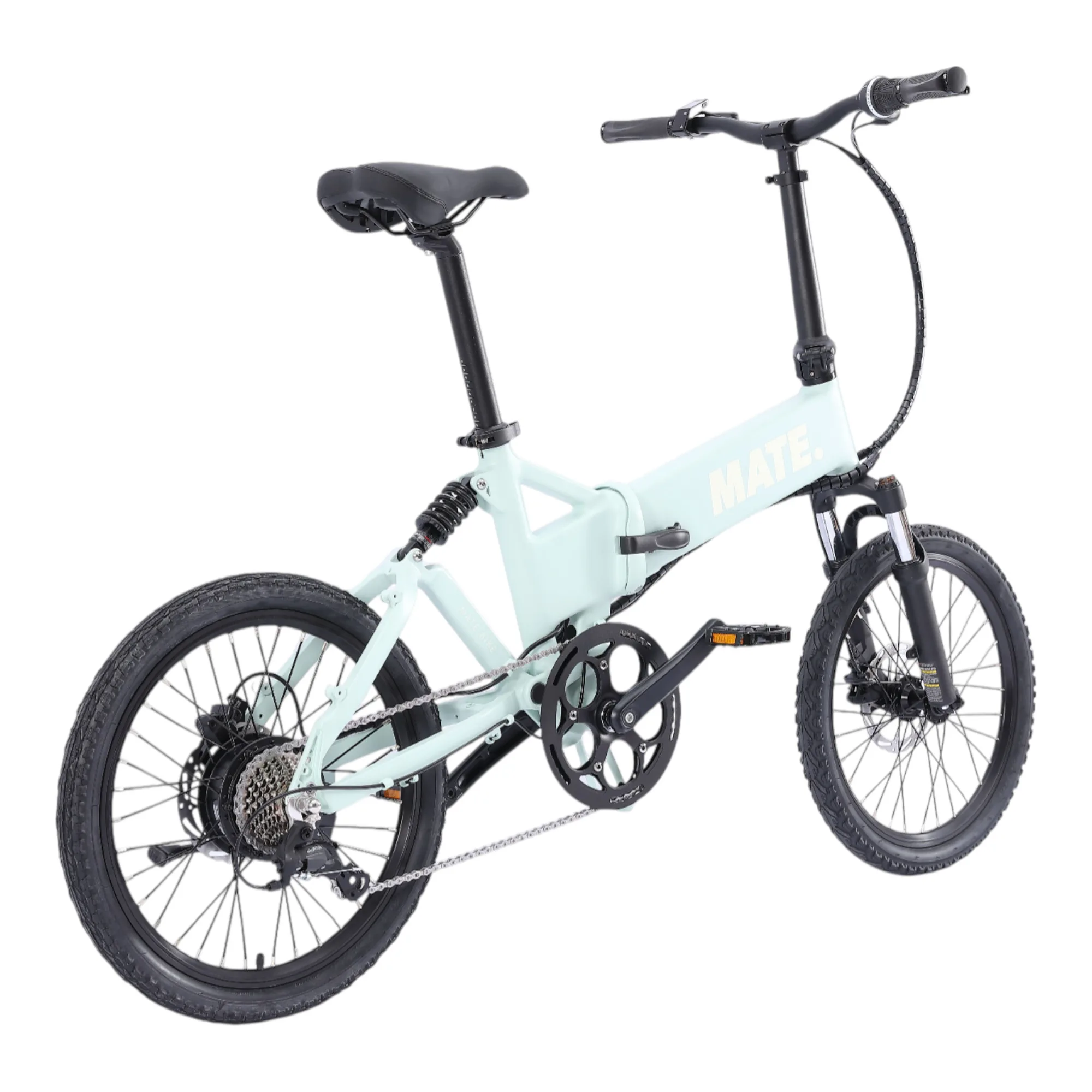 MATE ICON E-Faltrad in Marina Breeze – stylisches, kompaktes E-Bike für urbane Fahrten und Pendler
