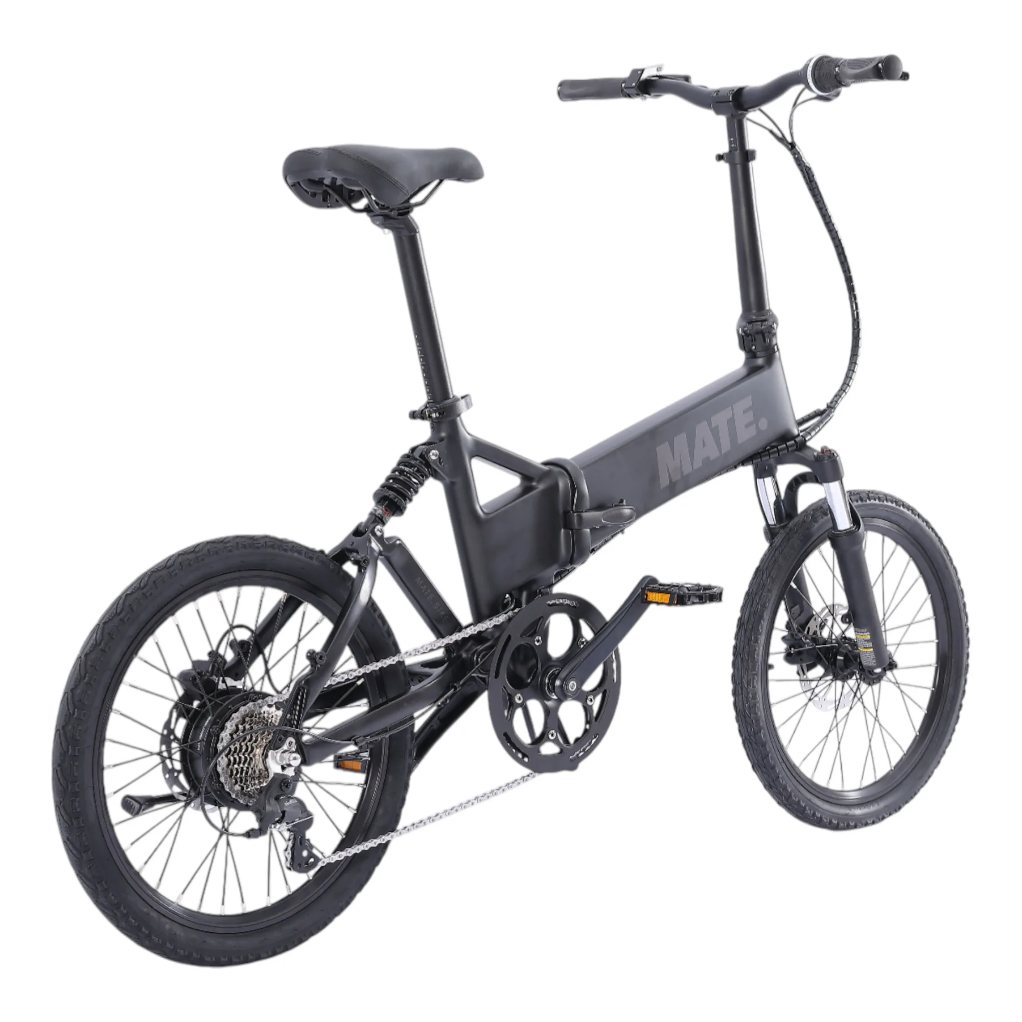 MATE ICON E-Faltrad in Subdued Black – stylisches, kompaktes E-Bike für Stadtfahrten und Pendler