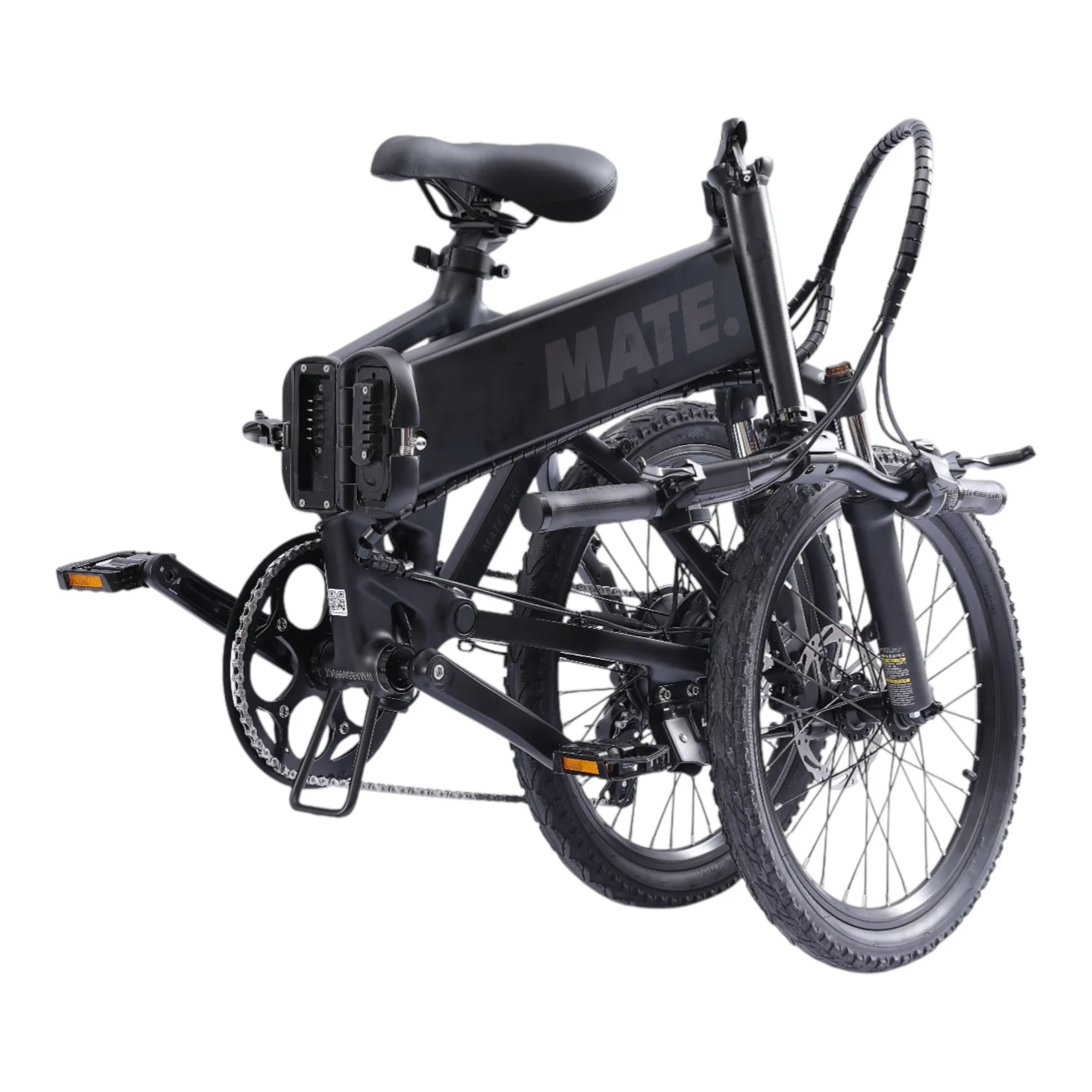 gefaltetes E-Bike der Marke Mate Icon in SUBDUED BLACK
