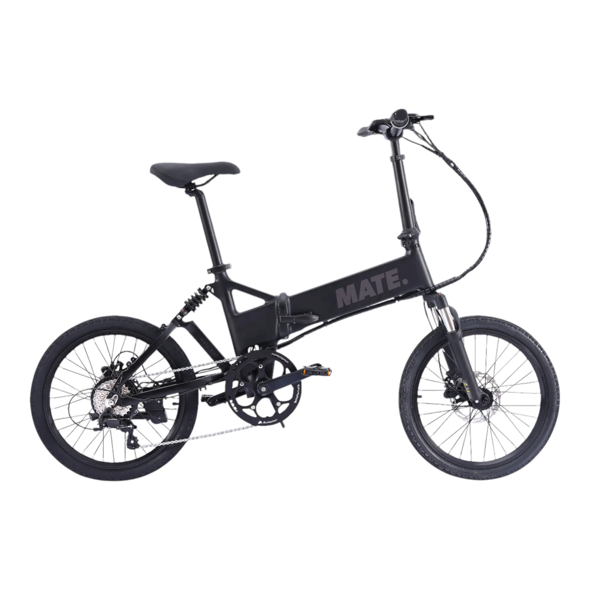 MATE ICON E-Faltrad in Subdued Black – kompaktes, faltbares E-Bike für urbane Mobilität
