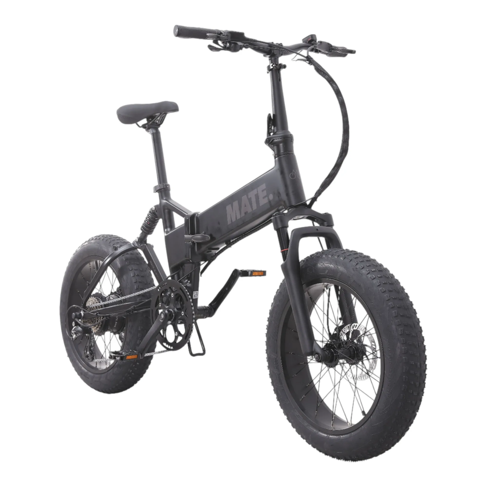MATE X EVO E-Faltrad in Subdued Black – stylisches, faltbares E-Bike für Stadtfahrten
