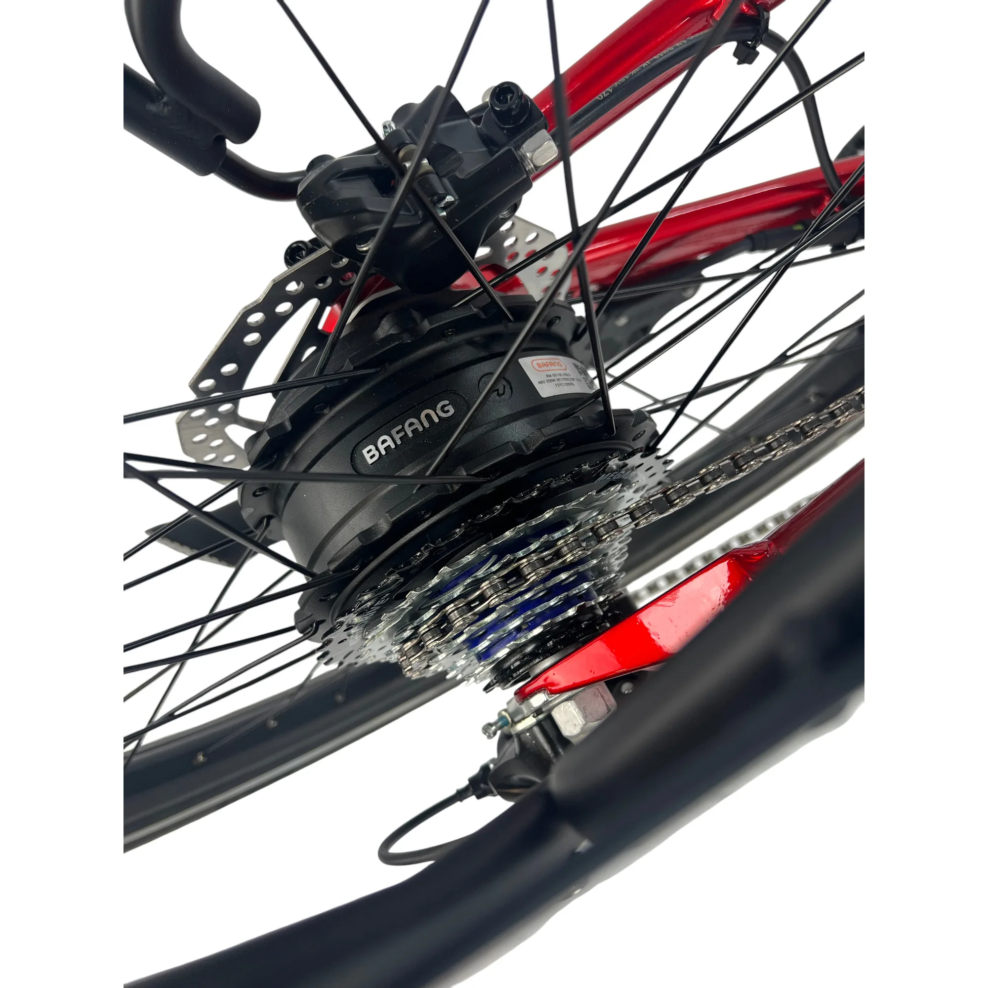 Heckmotor eines UrbanBiker UB200 E-Bikes – Detailaufnahme