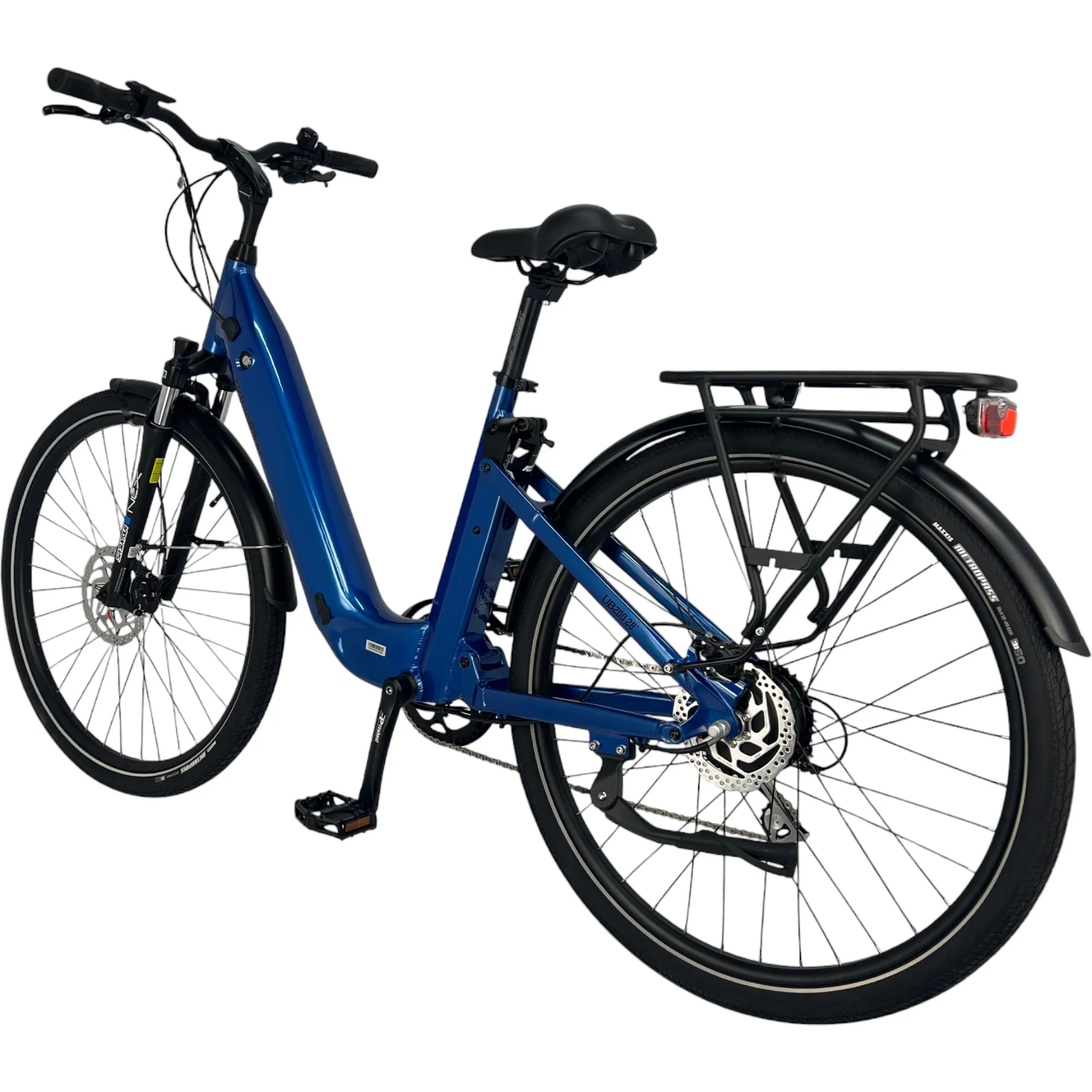 UrbanBiker UB200 E-Citybike in Blau – komfortables Stadtrad für urbane Fahrten und Pendler