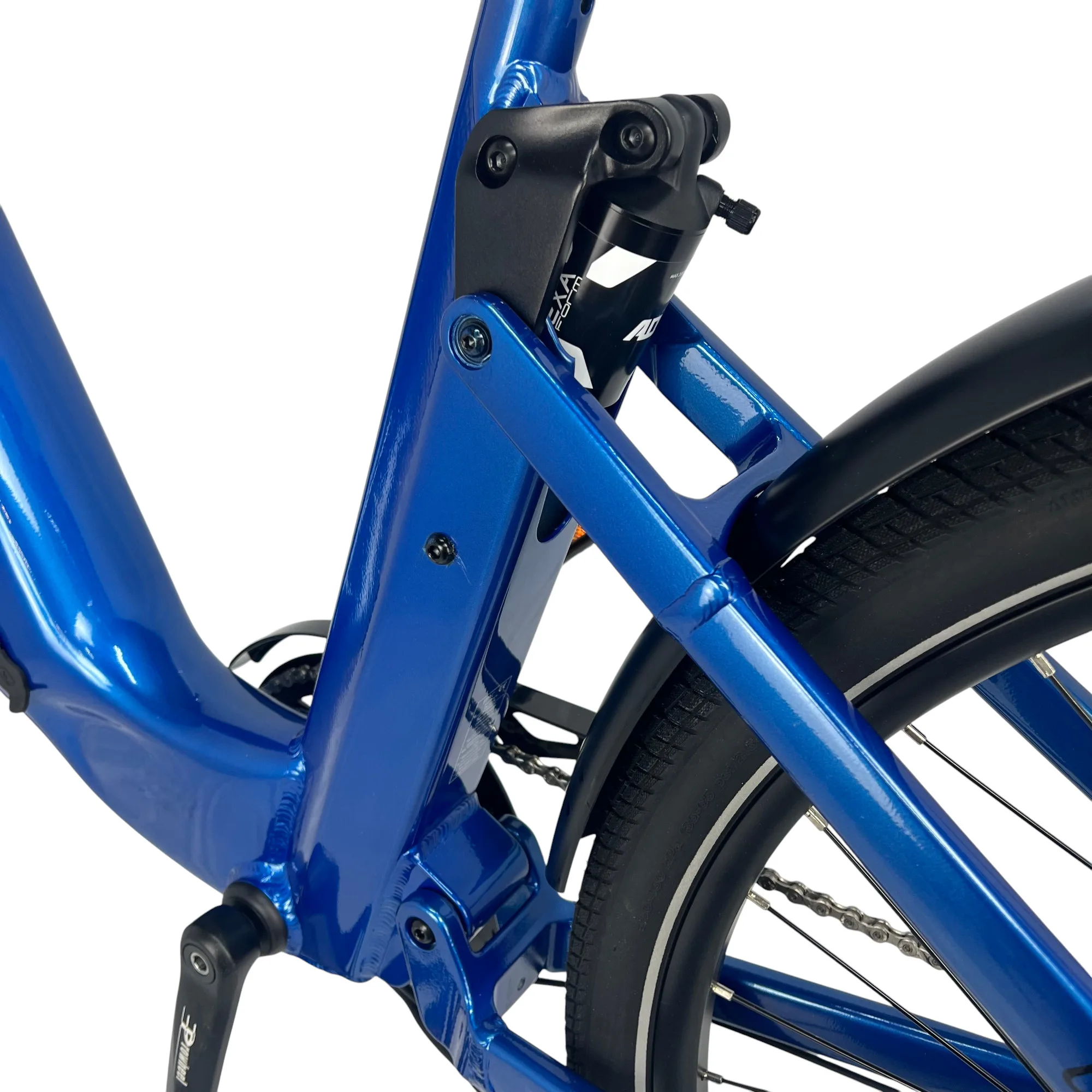 Detailaufnahme des Rahmens am UrbanBiker UB200 E-Bike