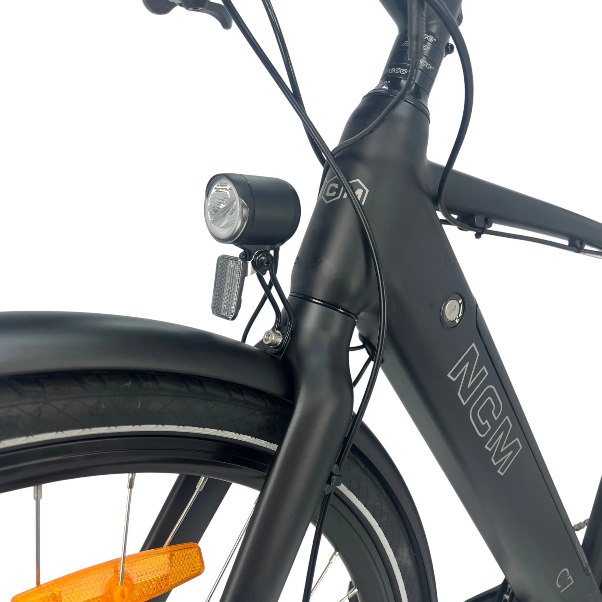 Leuchte eines NCM C7 City E-Bikes – Detailaufnahme