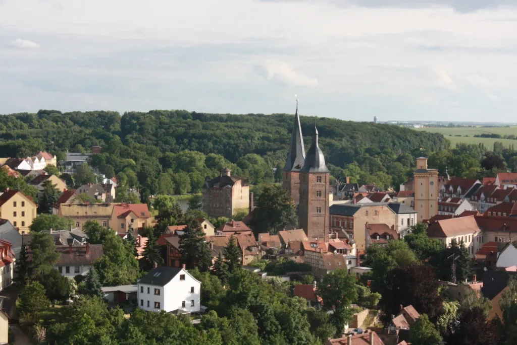 E-Bikes kaufen in Altenburg – Blick von oben auf die Stadt