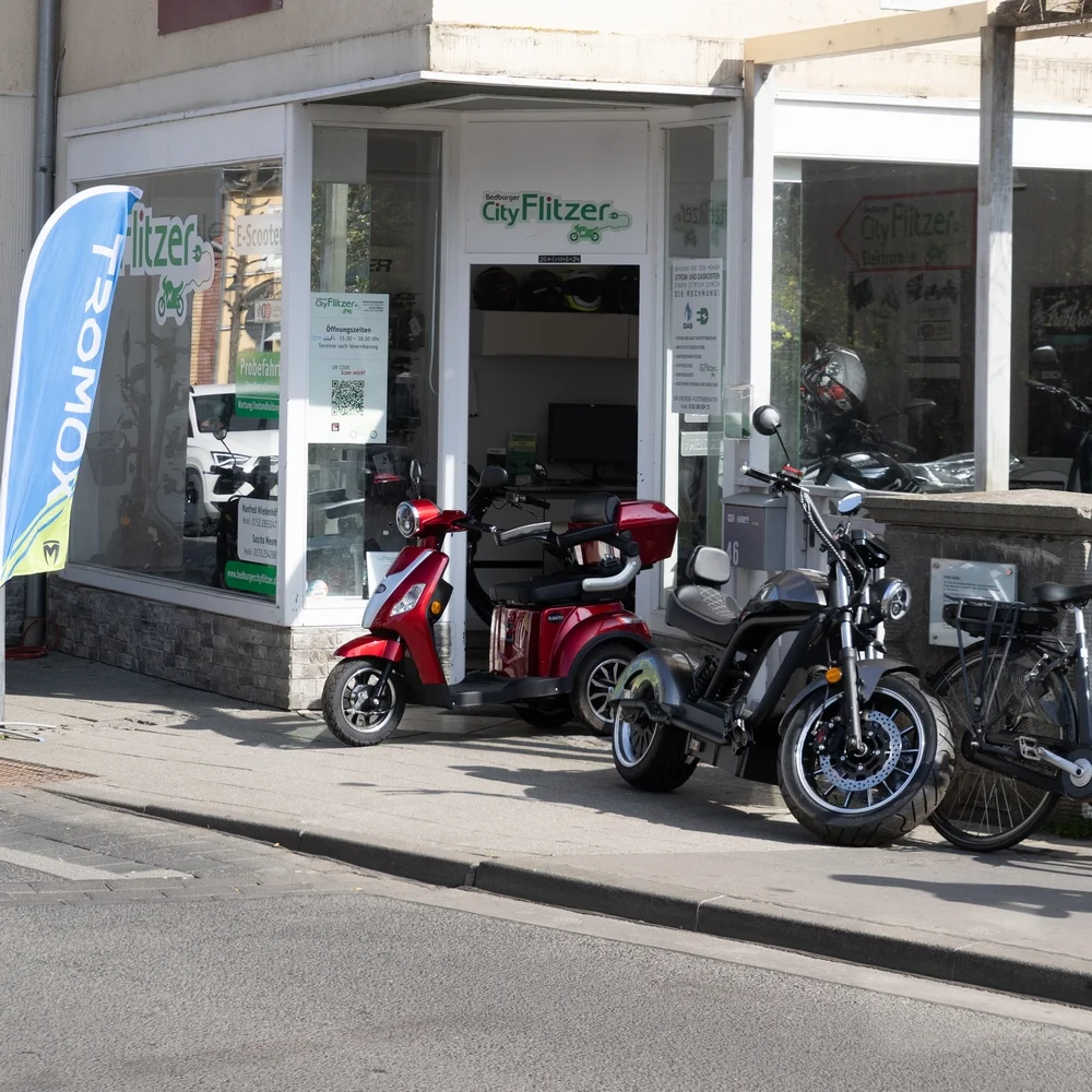 E-Bikes kaufen in Bedburg – Bedburger City Flitzer Ladenansicht