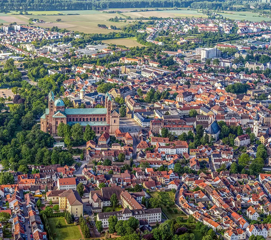 E-Bikes kaufen in Speyer - Panorama über die Stadt