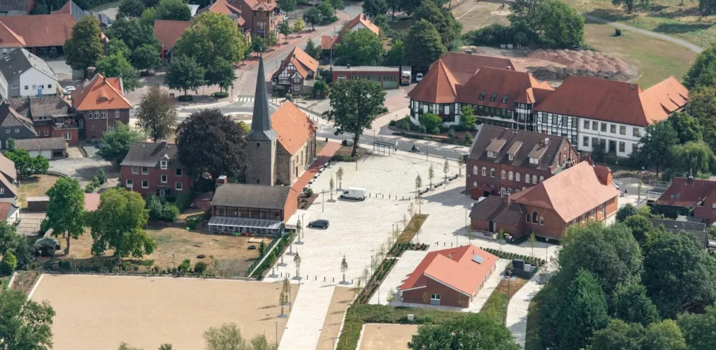 E-Bikes kaufen in Rehburg-Loccum – Panoramaaufnahme der Stadt aus der Vogelperspektive