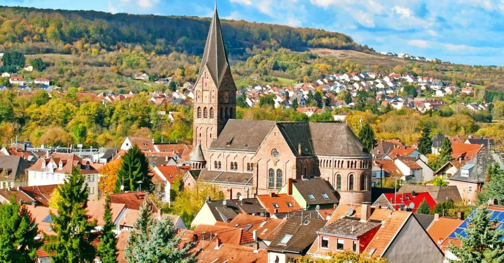 E-Bikes kaufen in Kleinblittersdorf - Aussicht auf Kleinblittersdorf und die Umgebung im Saarland