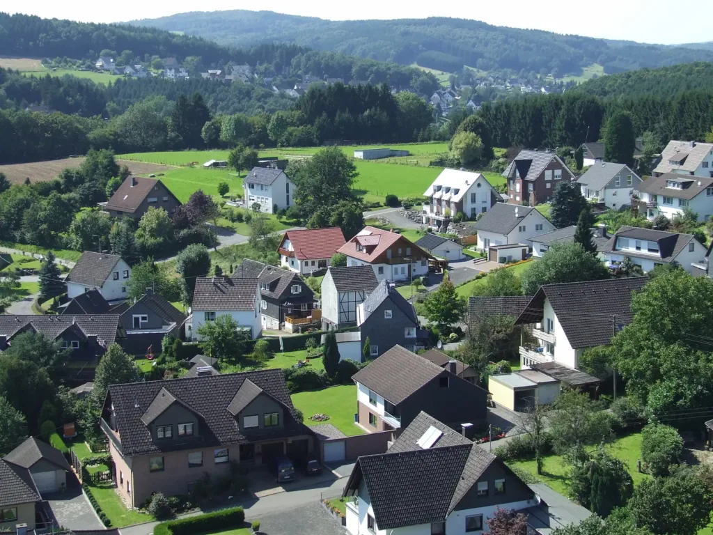E-Bikes kaufen in Linden - Panorama der Stadt mit Blick auf die umliegende Region