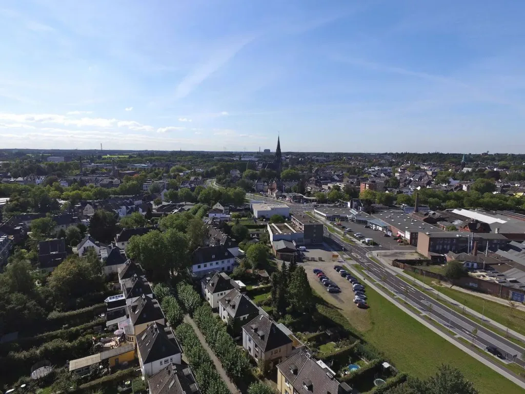 E-Bikes kaufen in Viersen - Panorama der Stadt mit Blick auf die niederrheinische Landschaft